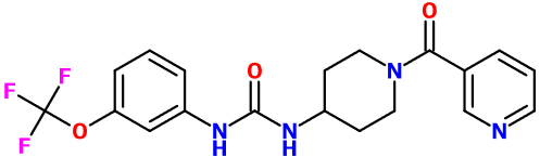 MC080084 1-Nicotinoylpiperidinyl-3-(3-trifluoromethoxy-Ph)urea